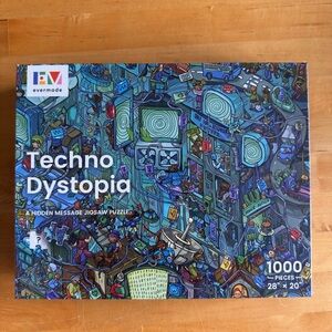 Techno Dystopia 1000 Piece Hidden Message Jigsaw Puzzle Evermade NEW Sealed